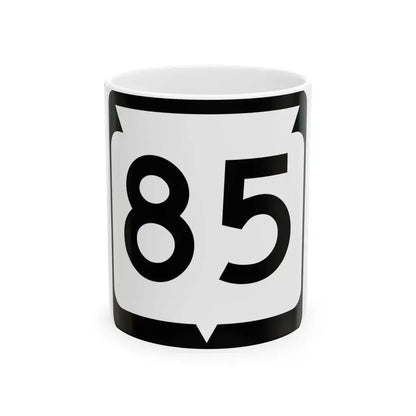 WIS 85 (Wisconsin) (Road Sign) White Coffee Mug 11oz - Go Mug Yourself