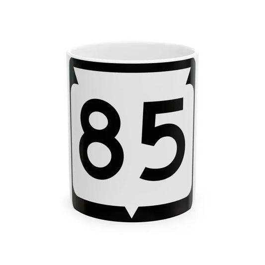 WIS 85 (Wisconsin) (Road Sign) White Coffee Mug 11oz - Go Mug Yourself