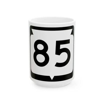 WIS 85 (Wisconsin) (Road Sign) White Coffee Mug 15oz - Go Mug Yourself