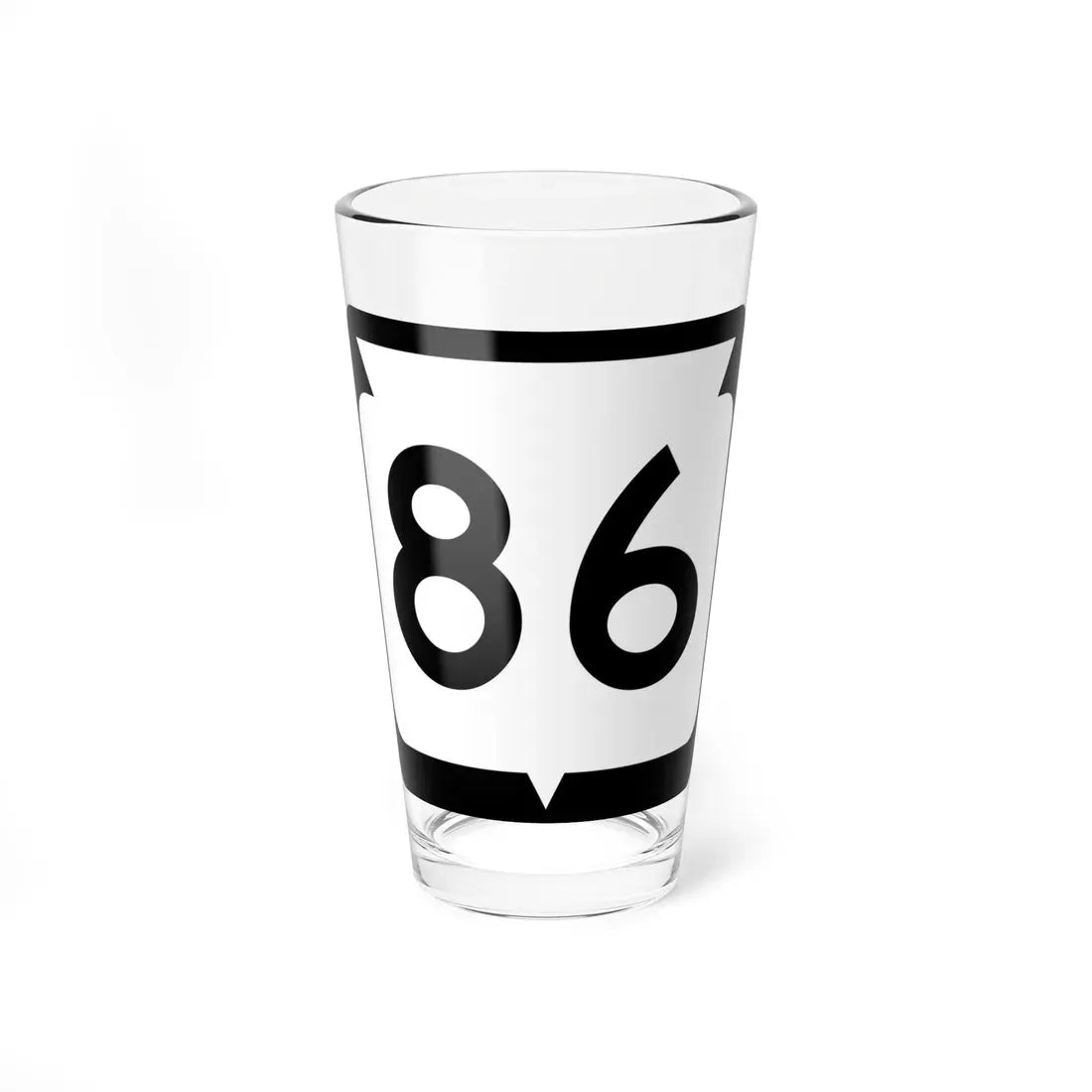 WIS 86 (Wisconsin) (Road Sign) Pint Glass 16oz 16oz - Go Mug Yourself
