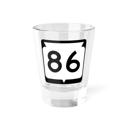 WIS 86 (Wisconsin) (Road Sign) Shot Glass 1.5oz 1.5oz - Go Mug Yourself