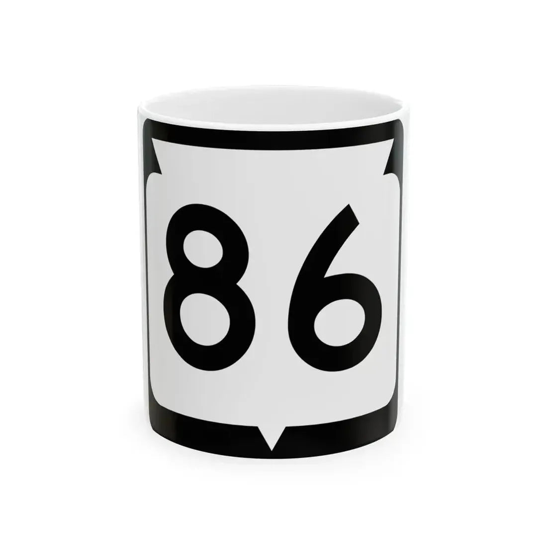 WIS 86 (Wisconsin) (Road Sign) White Coffee Mug 11oz - Go Mug Yourself