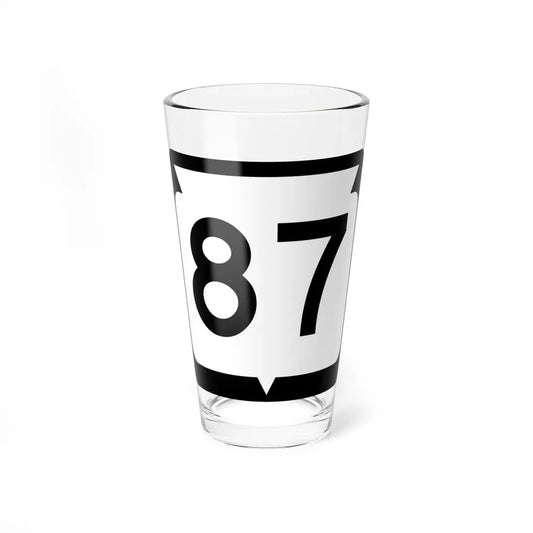 WIS 87 (Wisconsin) (Road Sign) Pint Glass 16oz 16oz - Go Mug Yourself