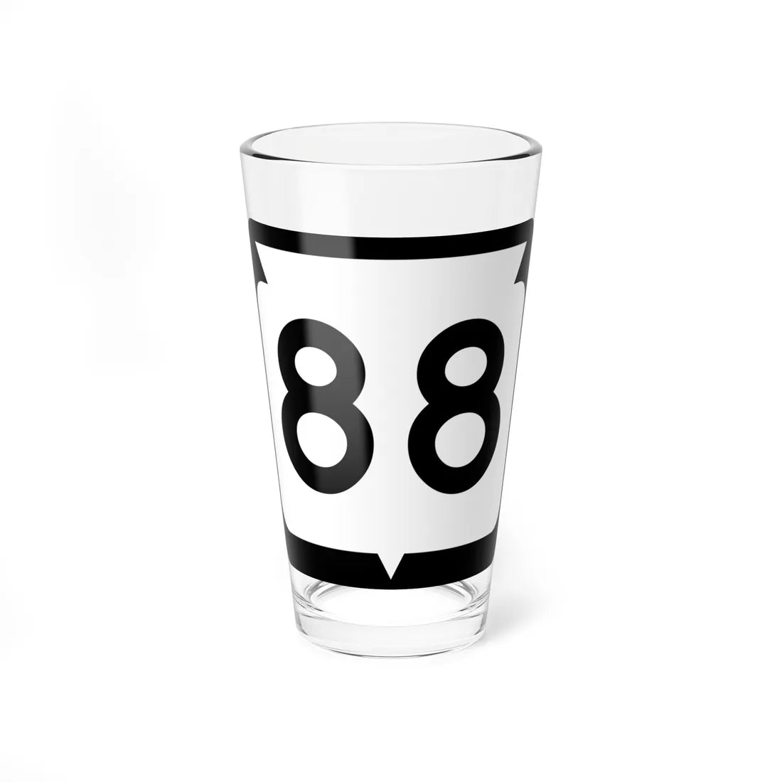 WIS 88 (Wisconsin) (Road Sign) Pint Glass 16oz 16oz - Go Mug Yourself