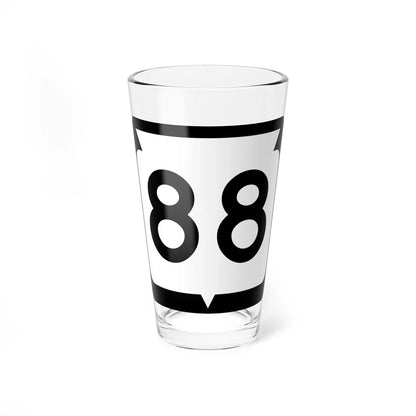 WIS 88 (Wisconsin) (Road Sign) Pint Glass 16oz 16oz - Go Mug Yourself