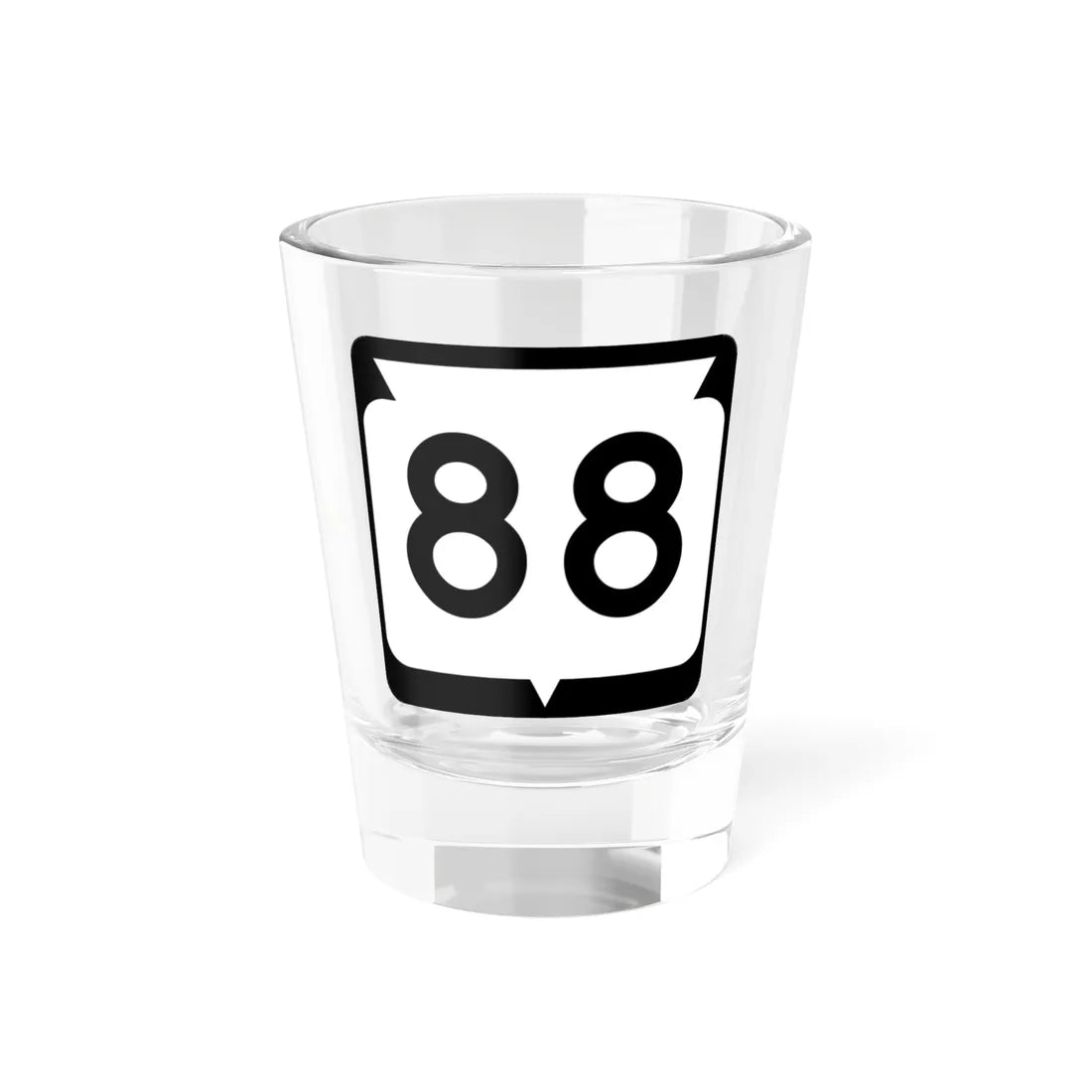 WIS 88 (Wisconsin) (Road Sign) Shot Glass 1.5oz 1.5oz - Go Mug Yourself