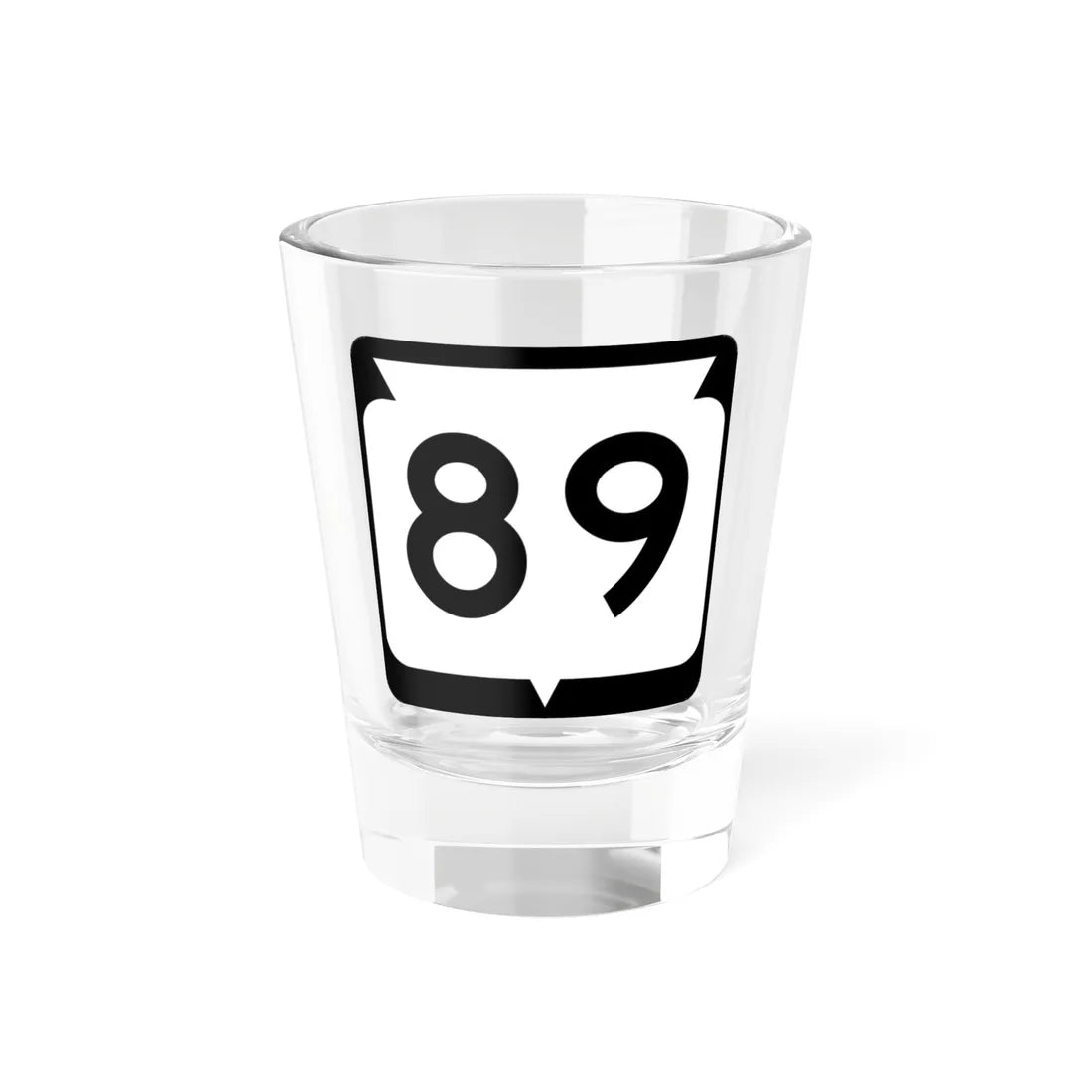 WIS 89 (Wisconsin) (Road Sign) Shot Glass 1.5oz 1.5oz - Go Mug Yourself