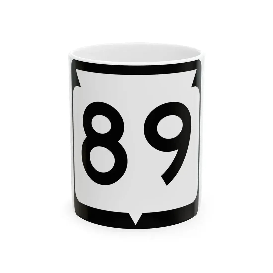 WIS 89 (Wisconsin) (Road Sign) White Coffee Mug 11oz - Go Mug Yourself