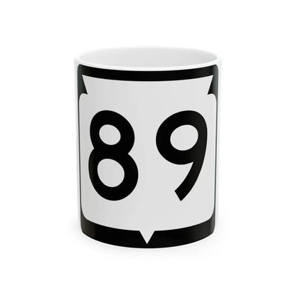 WIS 89 (Wisconsin) (Road Sign) White Coffee Mug 11oz - Go Mug Yourself