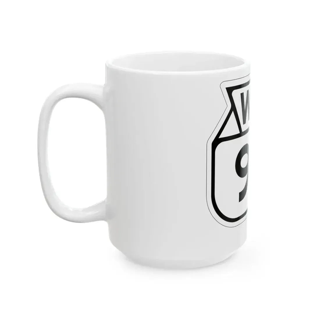 WIS 90 1949 (Wisconsin) (Road Sign) White Coffee Mug - Go Mug Yourself
