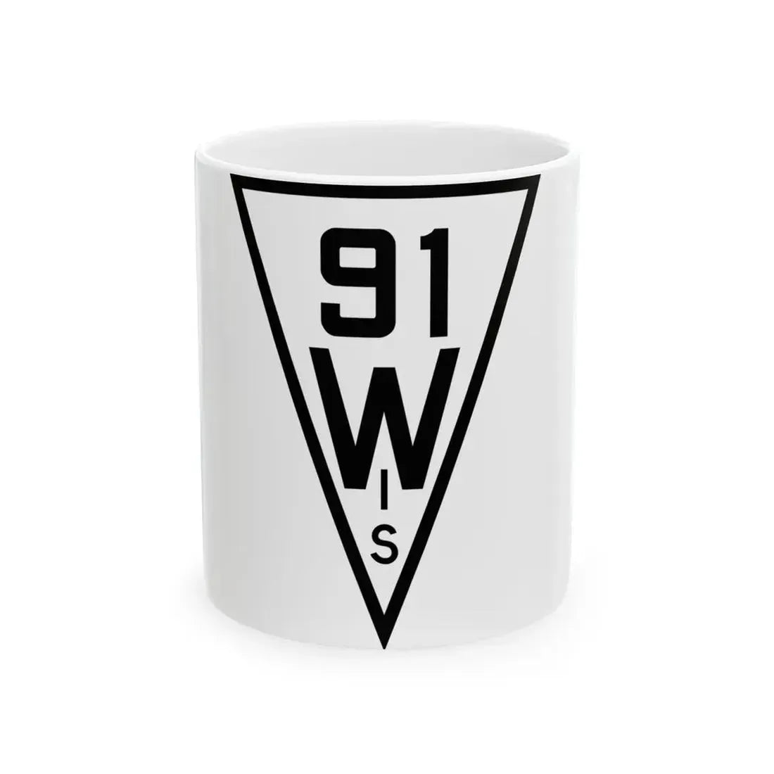 WIS 91 1927 (Wisconsin) (Road Sign) White Coffee Mug 11oz - Go Mug Yourself