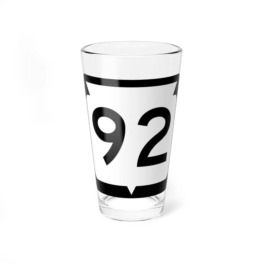 WIS 92 (Wisconsin) (Road Sign) Pint Glass 16oz 16oz - Go Mug Yourself
