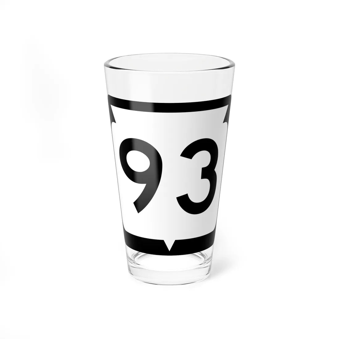 WIS 93 (Wisconsin) (Road Sign) Pint Glass 16oz 16oz - Go Mug Yourself