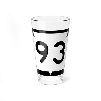 WIS 93 (Wisconsin) (Road Sign) Pint Glass 16oz 16oz - Go Mug Yourself