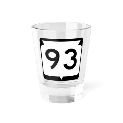 WIS 93 (Wisconsin) (Road Sign) Shot Glass 1.5oz 1.5oz - Go Mug Yourself
