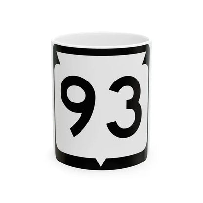WIS 93 (Wisconsin) (Road Sign) White Coffee Mug 11oz - Go Mug Yourself