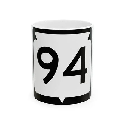 WIS 94 (Wisconsin) (Road Sign) White Coffee Mug 11oz - Go Mug Yourself