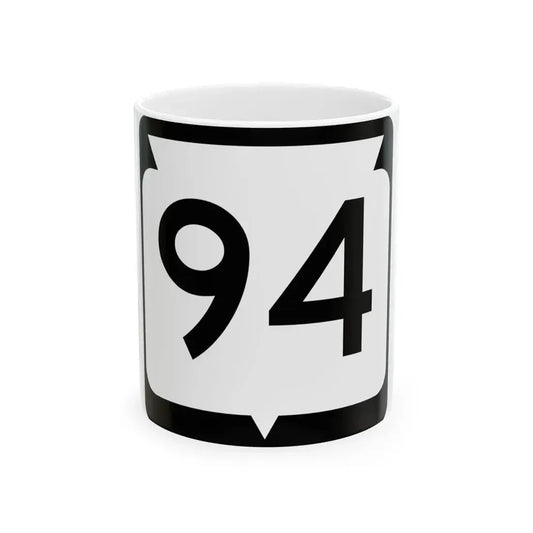 WIS 94 (Wisconsin) (Road Sign) White Coffee Mug 11oz - Go Mug Yourself