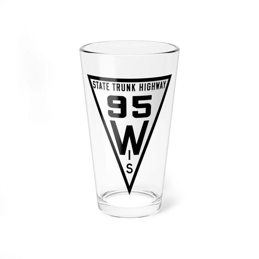 WIS 95 1919 (Wisconsin) (Road Sign) Pint Glss 16oz 16oz - Go Mug Yourself