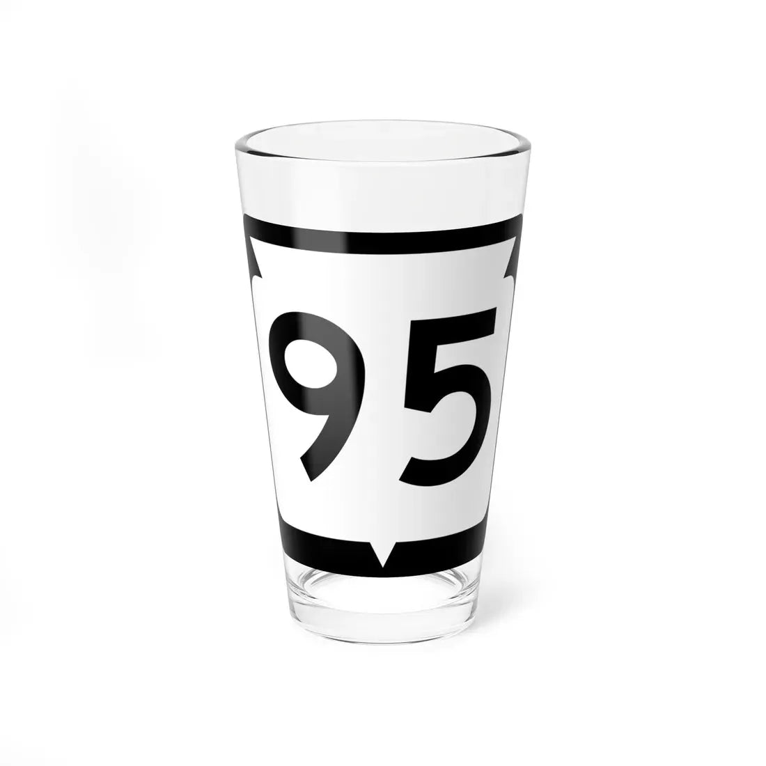 WIS 95 (Wisconsin) (Road Sign) Pint Glass 16oz 16oz - Go Mug Yourself