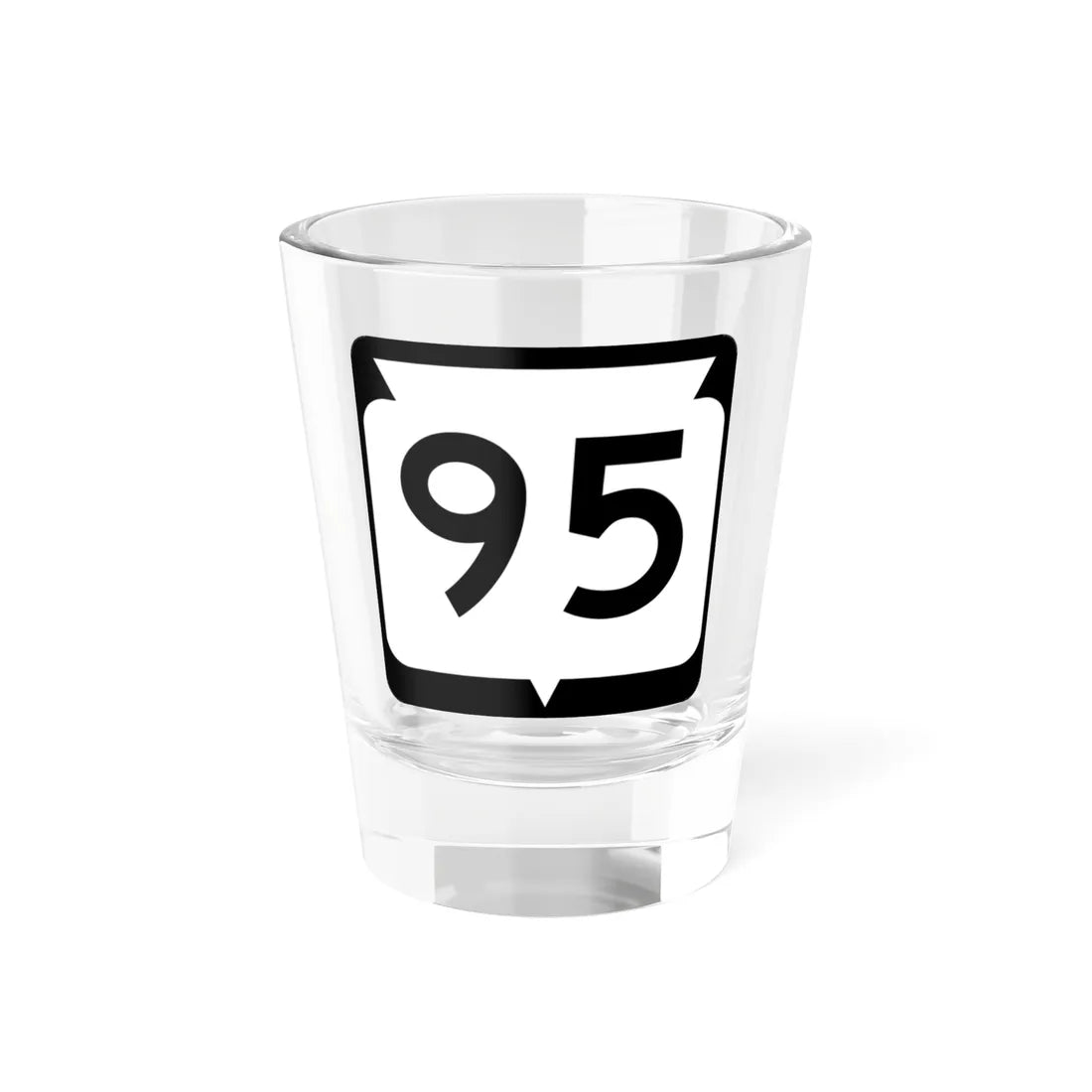 WIS 95 (Wisconsin) (Road Sign) Shot Glass 1.5oz 1.5oz - Go Mug Yourself