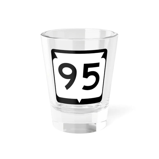 WIS 95 (Wisconsin) (Road Sign) Shot Glass 1.5oz 1.5oz - Go Mug Yourself