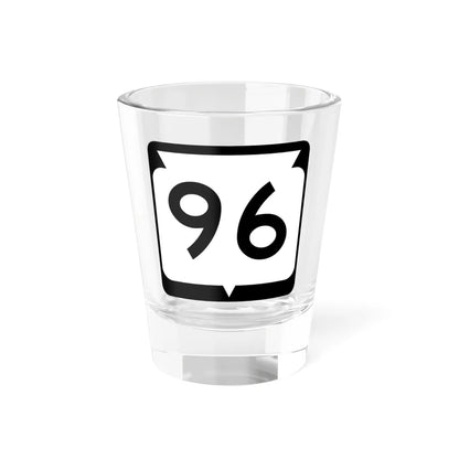 WIS 96 (Wisconsin) (Road Sign) Shot Glass 1.5oz 1.5oz - Go Mug Yourself