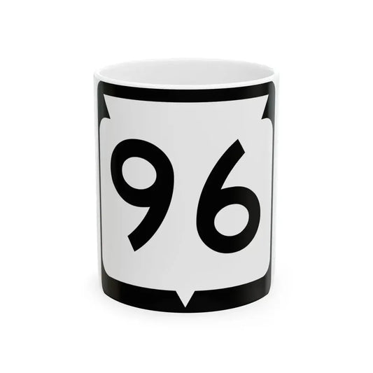 WIS 96 (Wisconsin) (Road Sign) White Coffee Mug 11oz - Go Mug Yourself