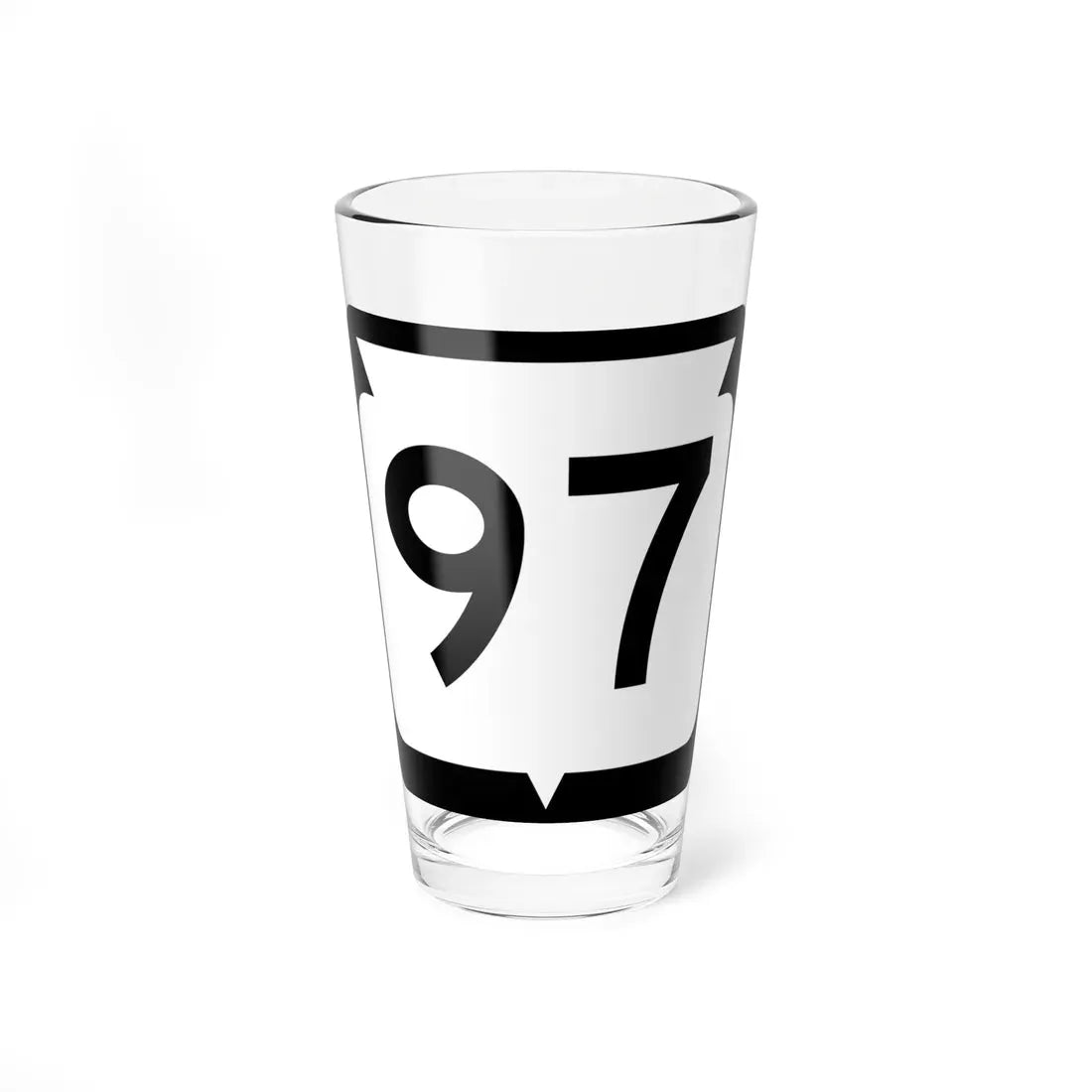 WIS 97 (Wisconsin) (Road Sign) Pint Glass 16oz 16oz - Go Mug Yourself