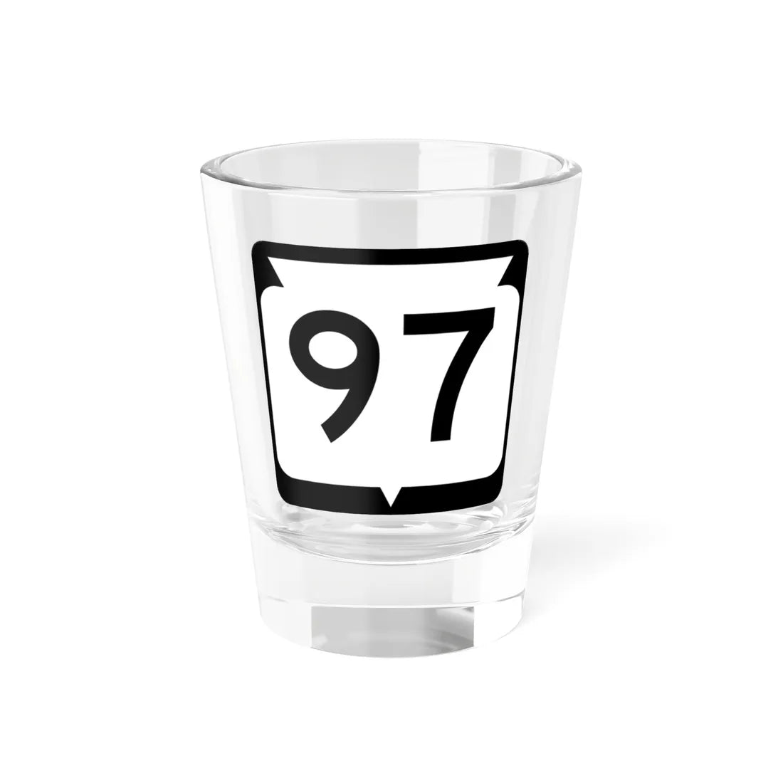 WIS 97 (Wisconsin) (Road Sign) Shot Glass 1.5oz 1.5oz - Go Mug Yourself