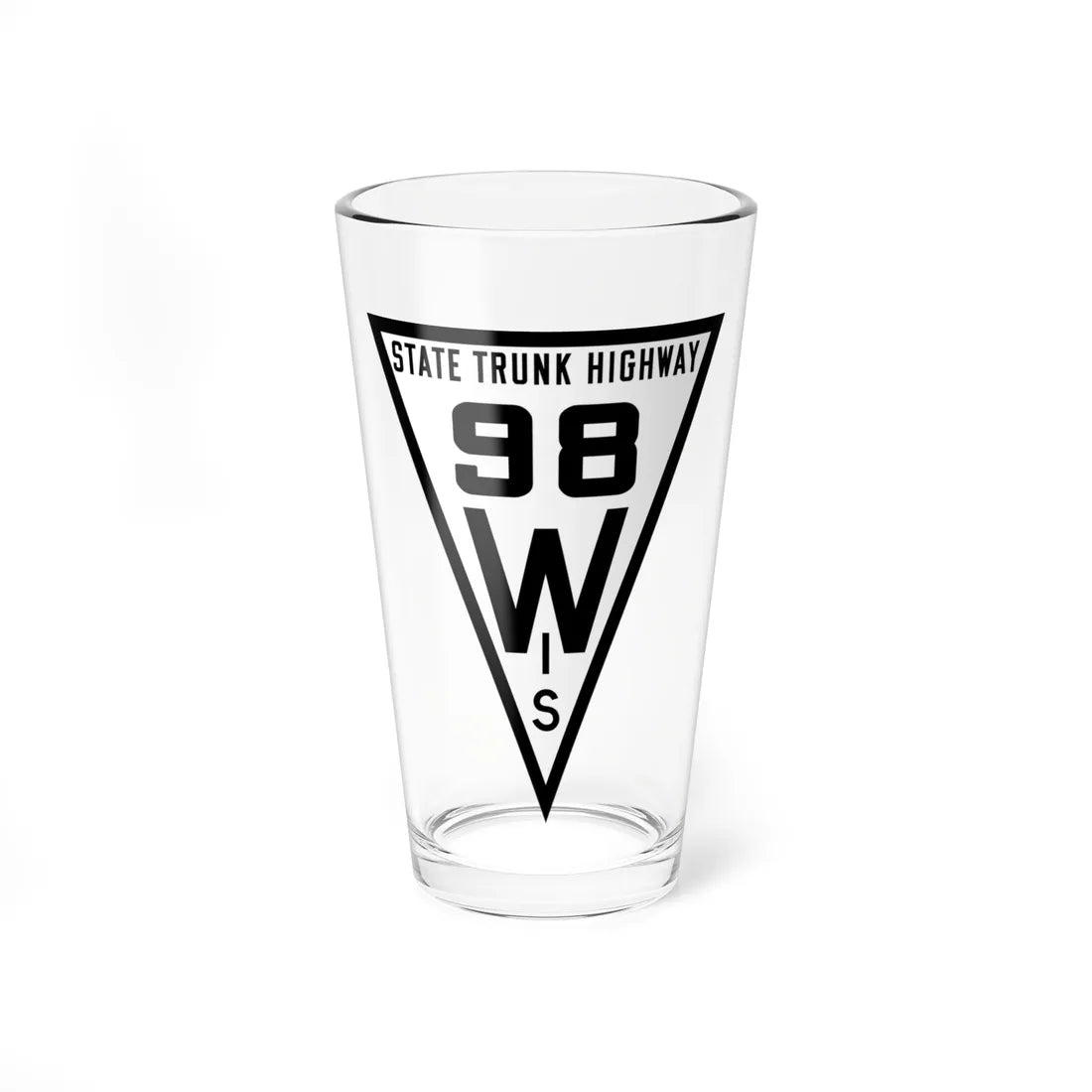WIS 98 1919 (Wisconsin) (Road Sign) Pint Glss 16oz 16oz - Go Mug Yourself