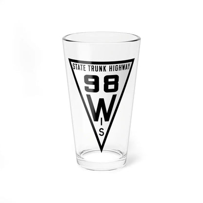 WIS 98 1919 (Wisconsin) (Road Sign) Pint Glss 16oz 16oz - Go Mug Yourself