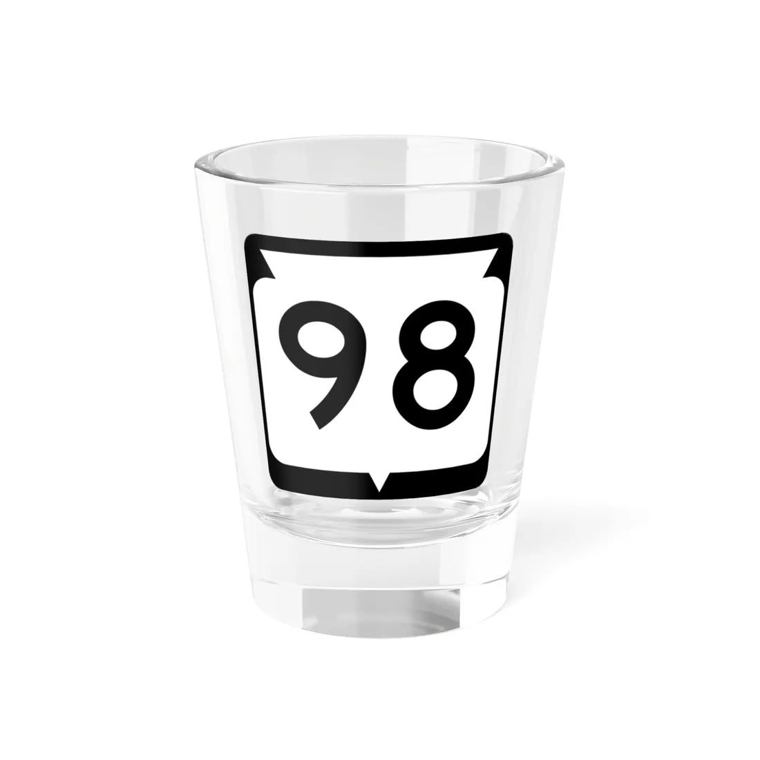 WIS 98 (Wisconsin) (Road Sign) Shot Glass 1.5oz 1.5oz - Go Mug Yourself