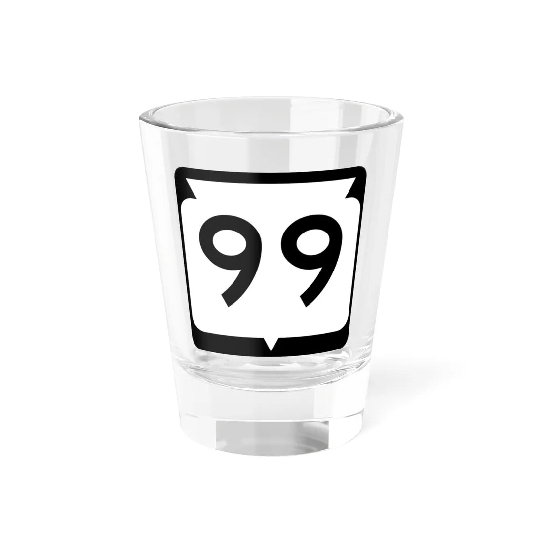 WIS 99 (Wisconsin) (Road Sign) Shot Glass 1.5oz 1.5oz - Go Mug Yourself