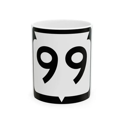 WIS 99 (Wisconsin) (Road Sign) White Coffee Mug 11oz - Go Mug Yourself