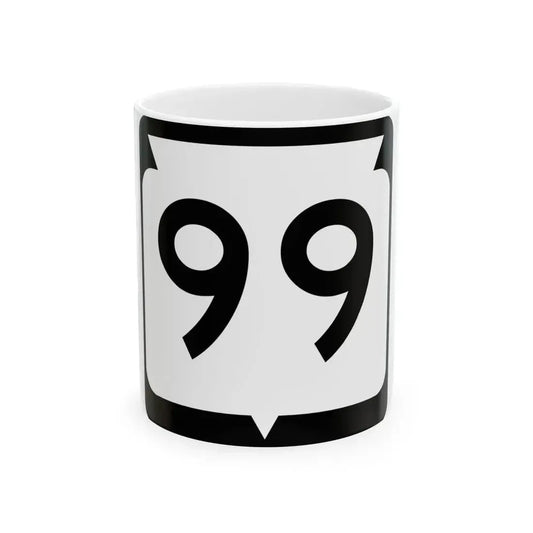 WIS 99 (Wisconsin) (Road Sign) White Coffee Mug 11oz - Go Mug Yourself
