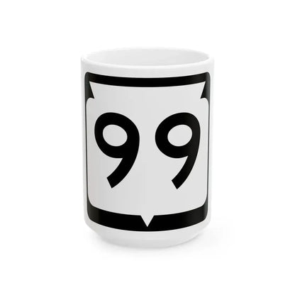 WIS 99 (Wisconsin) (Road Sign) White Coffee Mug 15oz - Go Mug Yourself