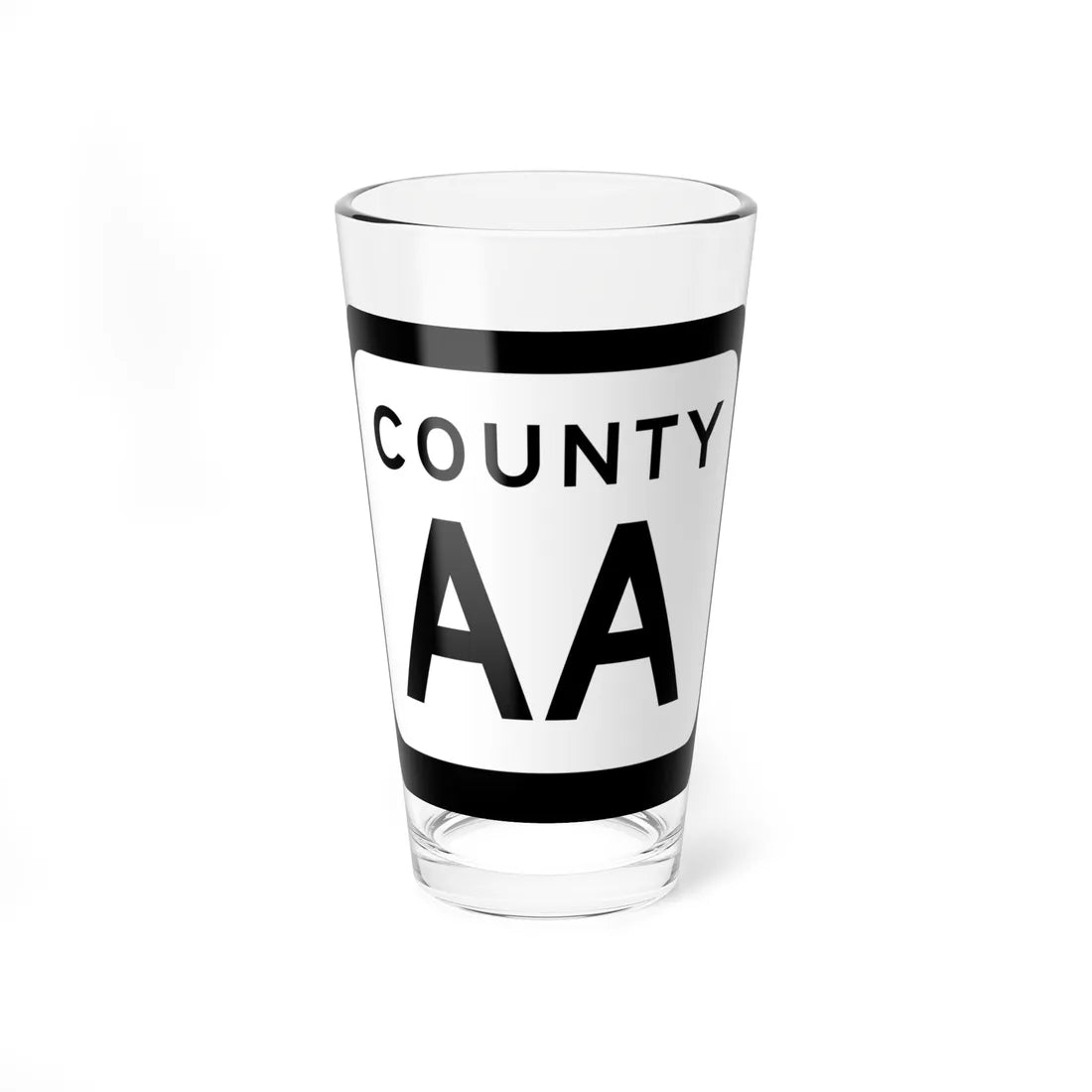 WIS County AA (Wisconsin) (Road Sign) Pint Glss 16oz 16oz - Go Mug Yourself