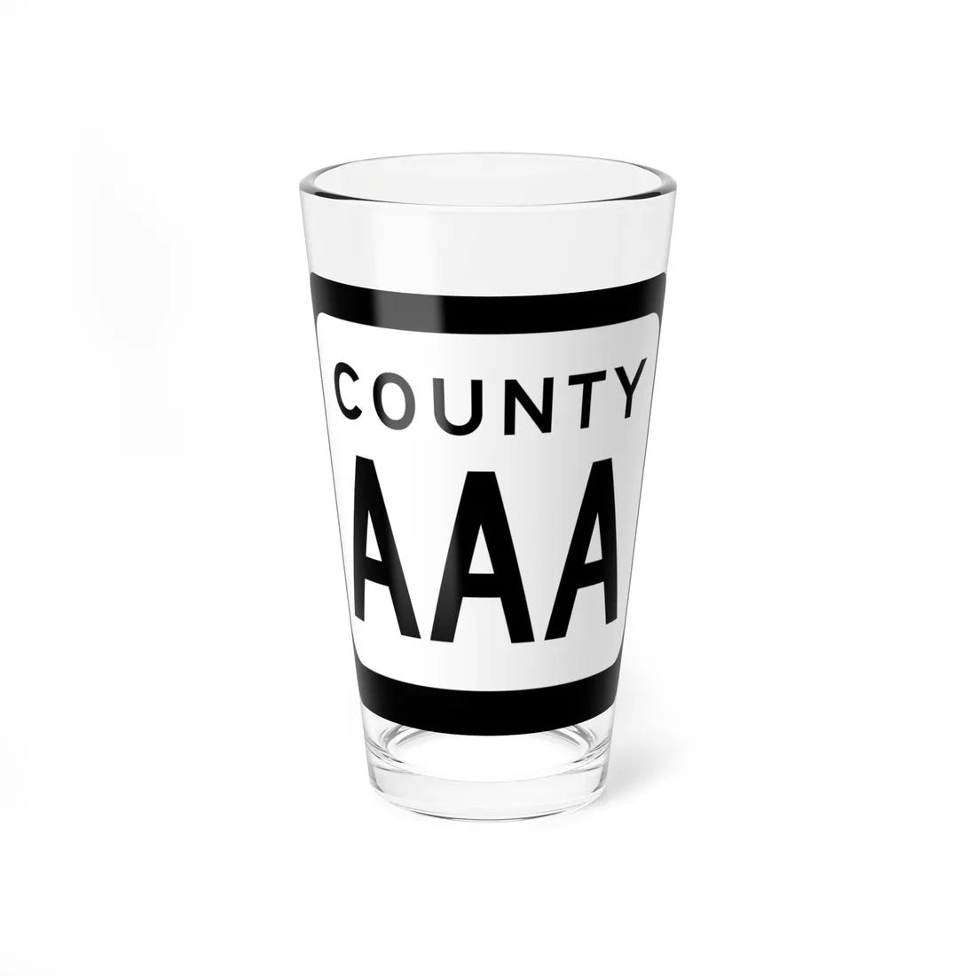 WIS County AAA (Wisconsin) (Road Sign) Pint Glss 16oz 16oz - Go Mug Yourself