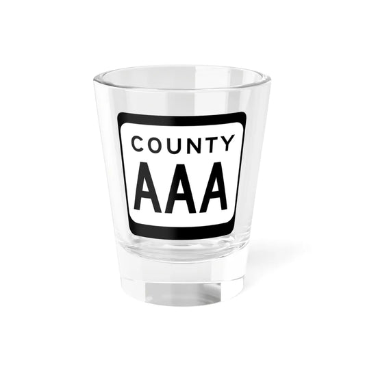 WIS County AAA (Wisconsin) (Road Sign) Shot Glass 1.5oz 1.5oz - Go Mug Yourself