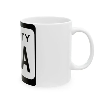 WIS County AAA (Wisconsin) (Road Sign) White Coffee Mug - Go Mug Yourself