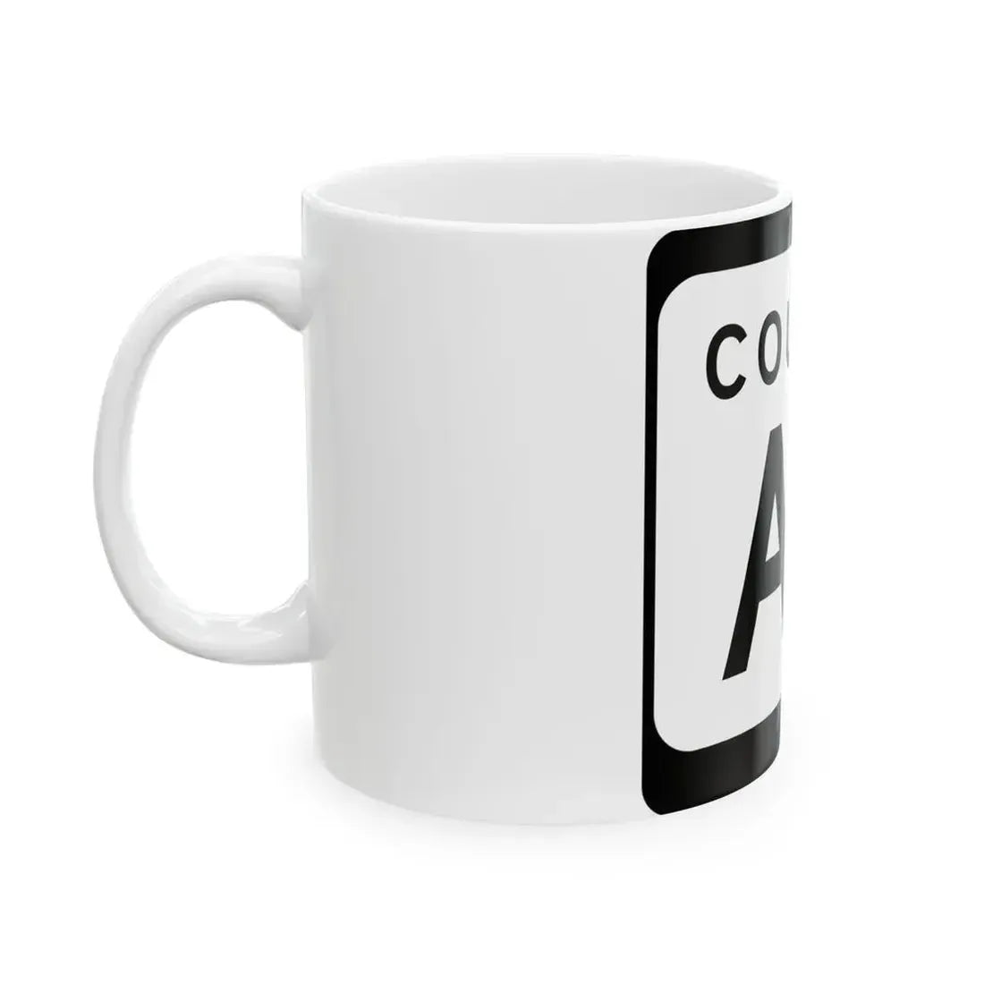 WIS County AB (Wisconsin) (Road Sign) White Coffee Mug - Go Mug Yourself