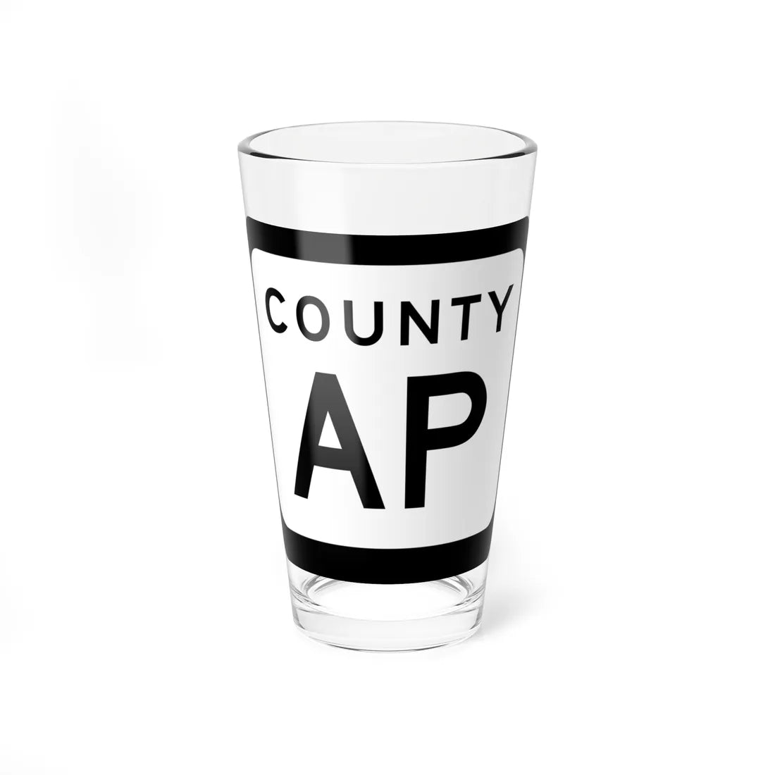 WIS County AP (Wisconsin) (Road Sign) Pint Glss 16oz 16oz - Go Mug Yourself