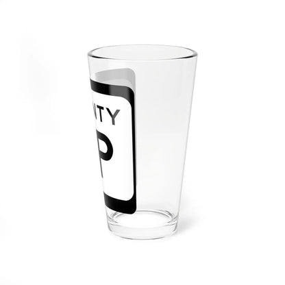 WIS County AP (Wisconsin) (Road Sign) Pint Glss 16oz - Go Mug Yourself