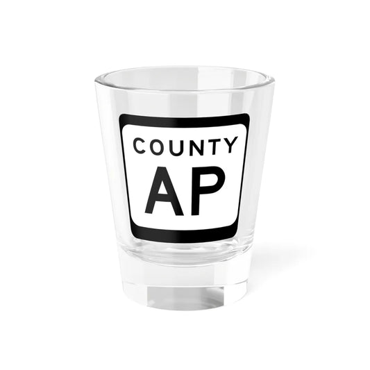 WIS County AP (Wisconsin) (Road Sign) Shot Glass 1.5oz 1.5oz - Go Mug Yourself