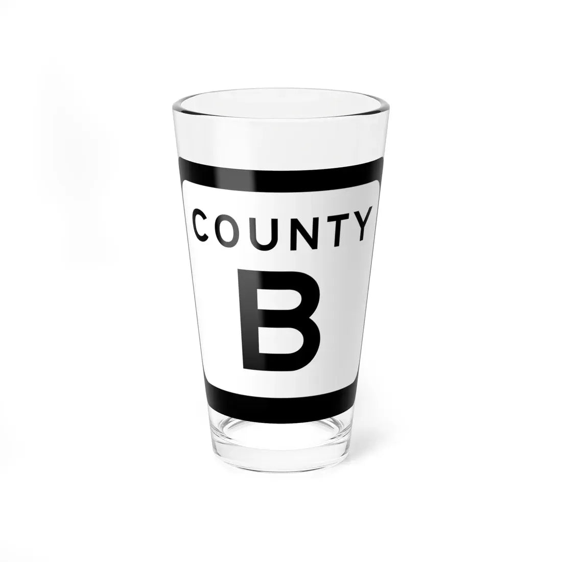 WIS County B (Wisconsin) (Road Sign) Pint Glass 16oz 16oz - Go Mug Yourself