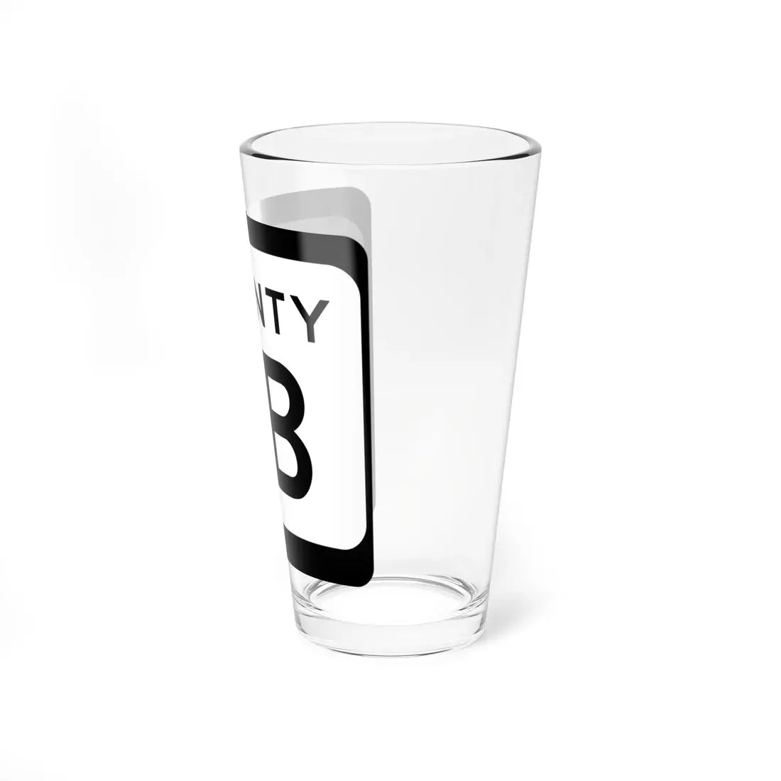 WIS County BB (Wisconsin) (Road Sign) Pint Glass 16oz - Go Mug Yourself