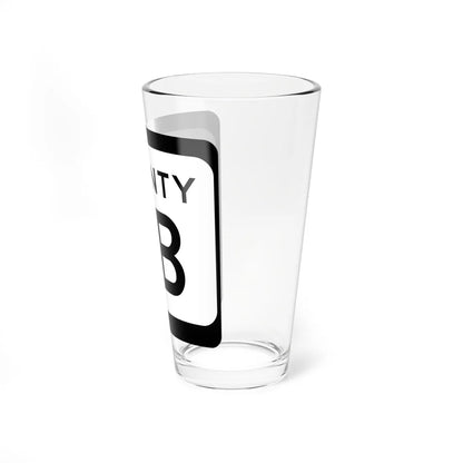 WIS County BB (Wisconsin) (Road Sign) Pint Glss 16oz - Go Mug Yourself