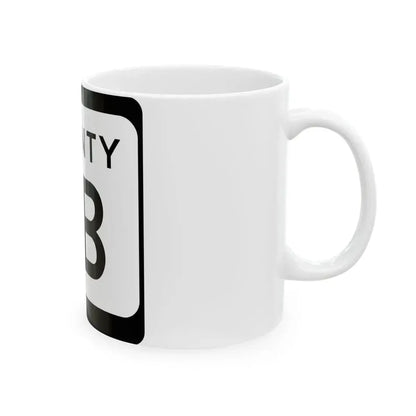 WIS County BB (Wisconsin) (Road Sign) White Coffee Mug - Go Mug Yourself