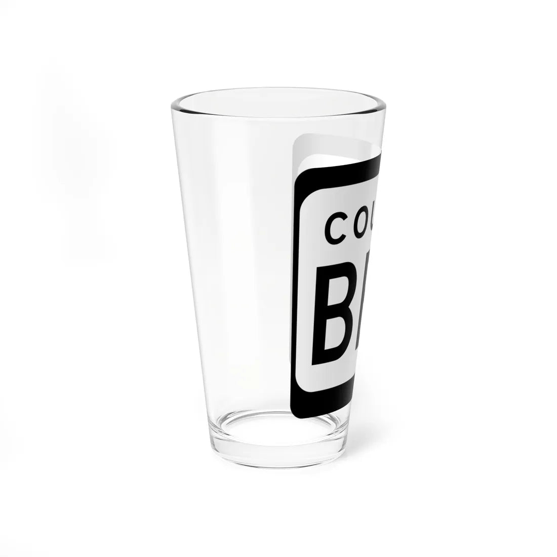 WIS County BBB (Wisconsin) (Road Sign) Pint Glss 16oz - Go Mug Yourself